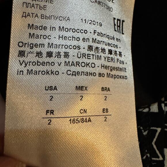 Armani Exchange Midi Dress A|X Women's Logo T Shirt Dress Size 2 EUC Long Black - Picture 16 of 16